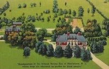 Morristown NJ  "Seeing Eye" Dog Training Headquarters  Linen Postcard New Jersey