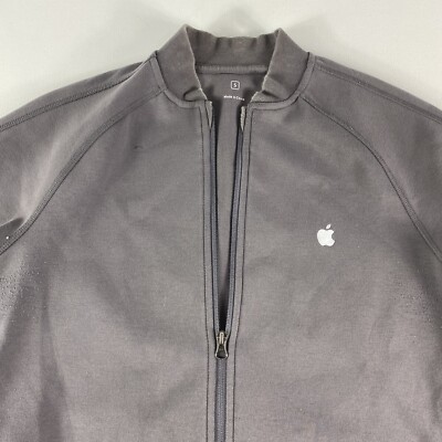 Apple Jacket Adult Small Gray Full Zip Store Employee Apple Jacket Adult Small Gray Full Zip Store Employee