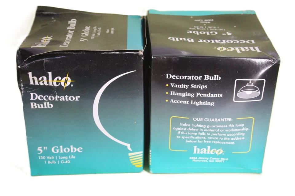 2 Pack Halco 100G40/CL Clear Globe Bulb 120V 100W G40 Medium E26 Base Dimmable - Image 3 of 3