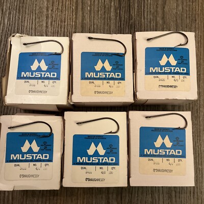 100 Pcs. Mustad 3406 XL Size 4 Fishing Hook OShaughnessy Made In Norway | eBay 100 Pcs. Mustad 3406 XL Size 4 Fishing Hook OShaughnessy Made In Norway | eBay