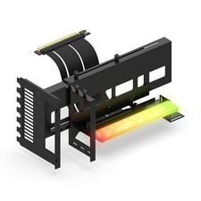 Vertical PCIe 4.0 GPU Mount Bracket Graphic Card Holder with 5V 3 Pin ARGB LE...