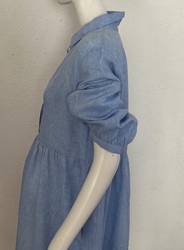 Robert Friedman Volantkleid Minikleid Fil a Fil Leinen oversized NP398€ - Bild 3 von 11