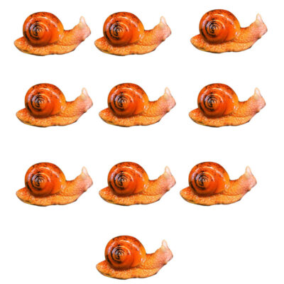 10pcs Snail Decorations Garden Garden Snail Figurine Snail Sculpture Snail Model