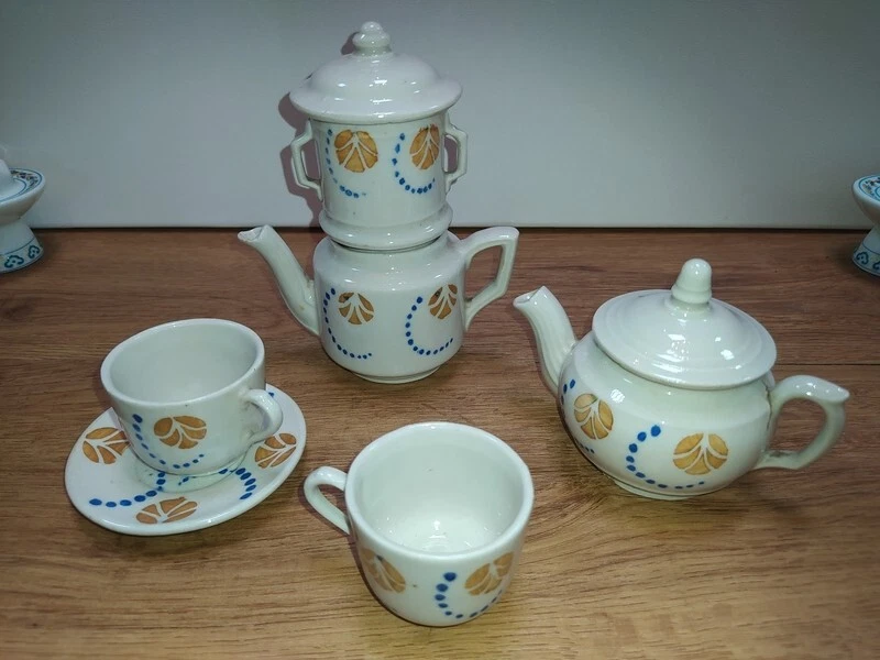 DINETTE ANCIENNE EN Faïence De Gien Dans Son Coffret - Années 1925/30