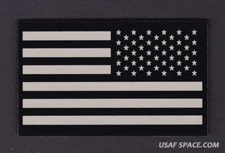 AUTHENTIC US MILITARY IR INFRARED REFLECTIVE Reverse Facing US FLAG PATCH ~ MINT