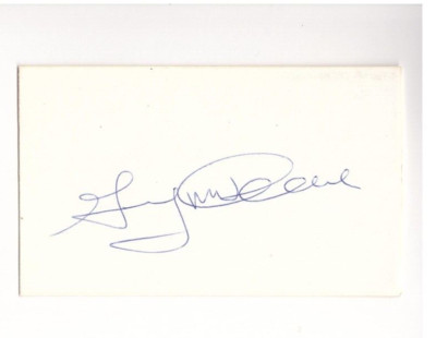 GERRY MCDONALD SIGNED 3x5 INDEX CARD NHL AUTOGRAPH HARTFORD