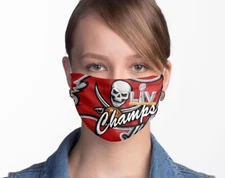 Tampa Bay Buccaneers Champs Face mask washable  PPE Adjustable