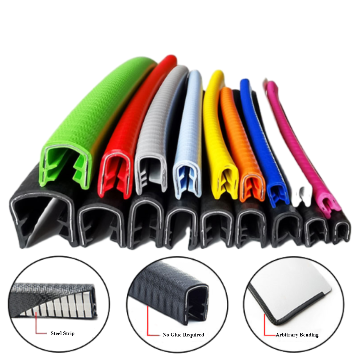 Boot Edge Protector Rubber Inserts For Metal Edges Car Door Protector 12ft U Channel