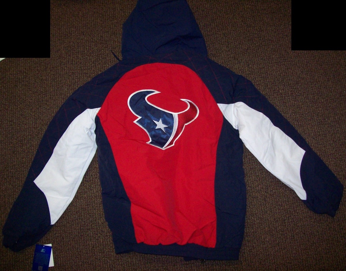 HOUSTON TEXANS STARTER Hooded Winter Jacket MEDIUM, LARGE | eBay