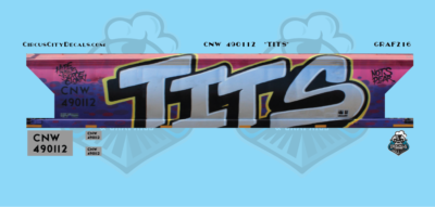 #ad CNW 490112 quot;TITSquot; Graffiti HO Scale Decal Set $12.97