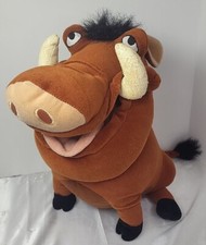 Disney Pumbaa the Warthog Large Plush 16" No Grub Bugs, Repaired Lion King
