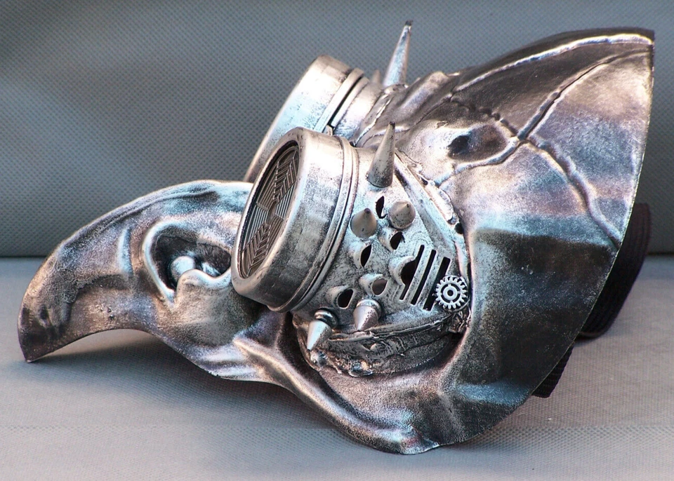 Steampunk Masqarae Industrial Half Mask With Beak - Image 2 of 4