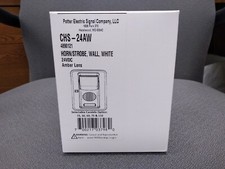 Horn/Strobe, 24 VDC, Plain, White Housing, Amber Lens, Potter #CHS-24AW - Fire Alarm Part