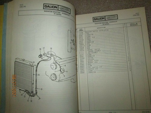 Galion Model A600 Diesel Motor Grader Parts Book Manual Catalog Factory Original - Picture 3 of 4