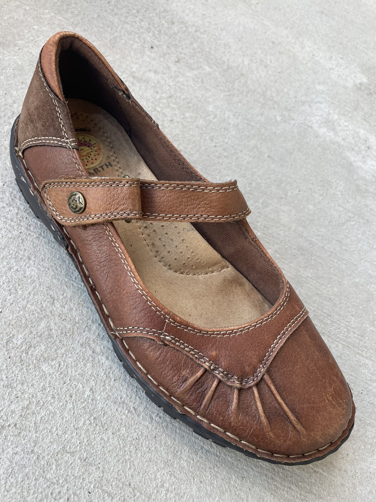 Earth Spirit Shoes Womens 9 Tabi 2000 Gelron Brown Le… Gem