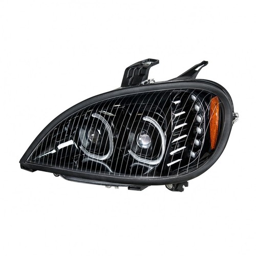 1996-2018 Freightliner Columbia LED Projection Headlight - Blackout - Driver - Picture 2 of 5