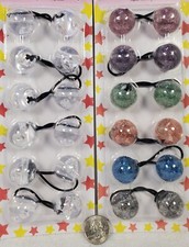 2 pack of knocker ball ELASTIC hair Scrunchie tie bead girl Ponytail Holder