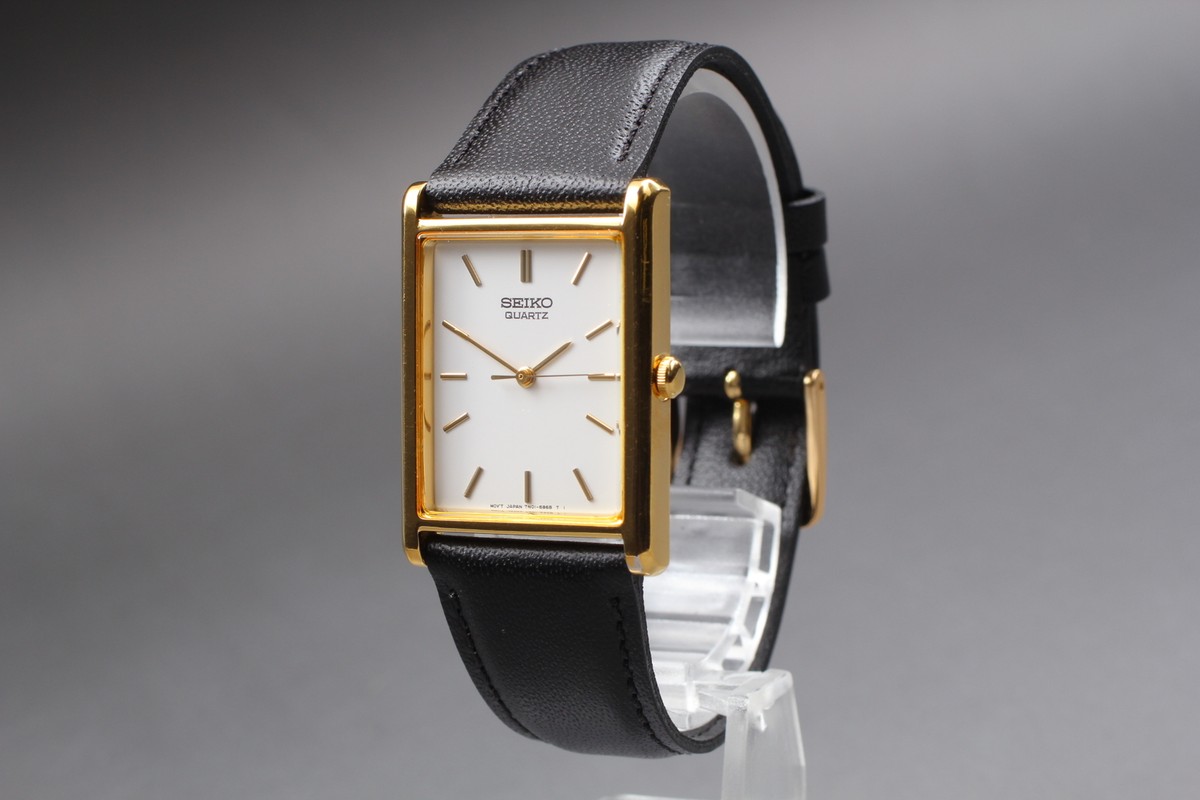 Near MINT Seiko 7N01-5B40 Gold Tank Rectangle Quartz Mens Near MINT Seiko 7N01-5B40 Gold Tank Rectangle Quartz Mens