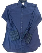 Tomas Pink Blue Collection Purple Dress Shirt French Cuffs Size 16.5- 35