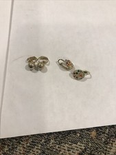 Vintage Costume Jewelry Set Of 8 Pairs Earrings Screw On Clip On