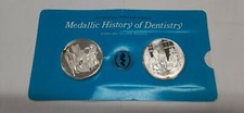 Historia de la Odontología .925 plata PF medallas Franklin Mint- G.Snow/CE.Kells