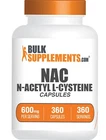 BulkSupplements N-Acetyl L-Cysteine (NAC) Capsules - 600mg per Serving - 360 ct