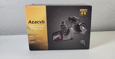 Azacvb Three Channels 4K Dash Cam 8MP HD Camera Video 2.0" Display MOV Black