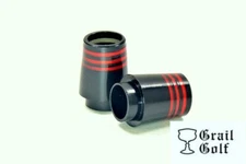 GRAIL GOLF ULTRA-PREM BLK COLLAR IRON FERRULES .355 .63" .550OD 3 RED RINGS LOT