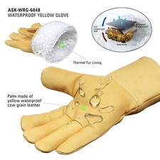 Gloves Work Water Resistant Thorn Proof Thermal Fur Lining For Gardening Driving