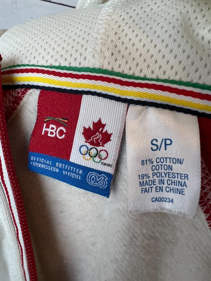 Equipo Canadá Olímpico HBC Sudadera con Capucha Mujer Pequeña Olimpiada Media Cremallera Sudadera Foto 3 de 4