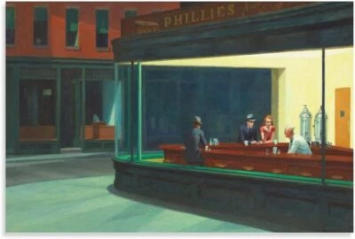 Nighthawks 1942 By Edward Hopper Paintings Art Posters Poster Cool Artworks