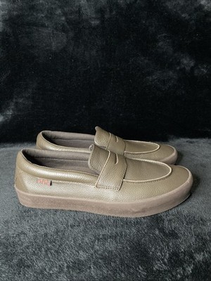 Size 9.5 Mens- Vans Authentic Skate Loafer Rust Bronze Brown Leather