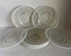 Lot 8 Vintage Moonstone Opalescent Hobnail  Lunch Plates Anchor Hocking 8.5”
