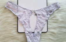 VICTORIA'S SECRET DREAM ANGELS TWINKLE BUTTERFLY OPEN BACK BRAZILIAN PANTY M/M