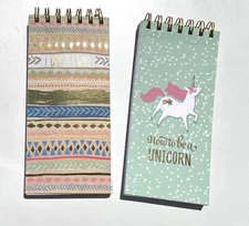 2-Pack Wire Binding Tall Palm Size Notepad with Full Interior Color Page 8"x 4"