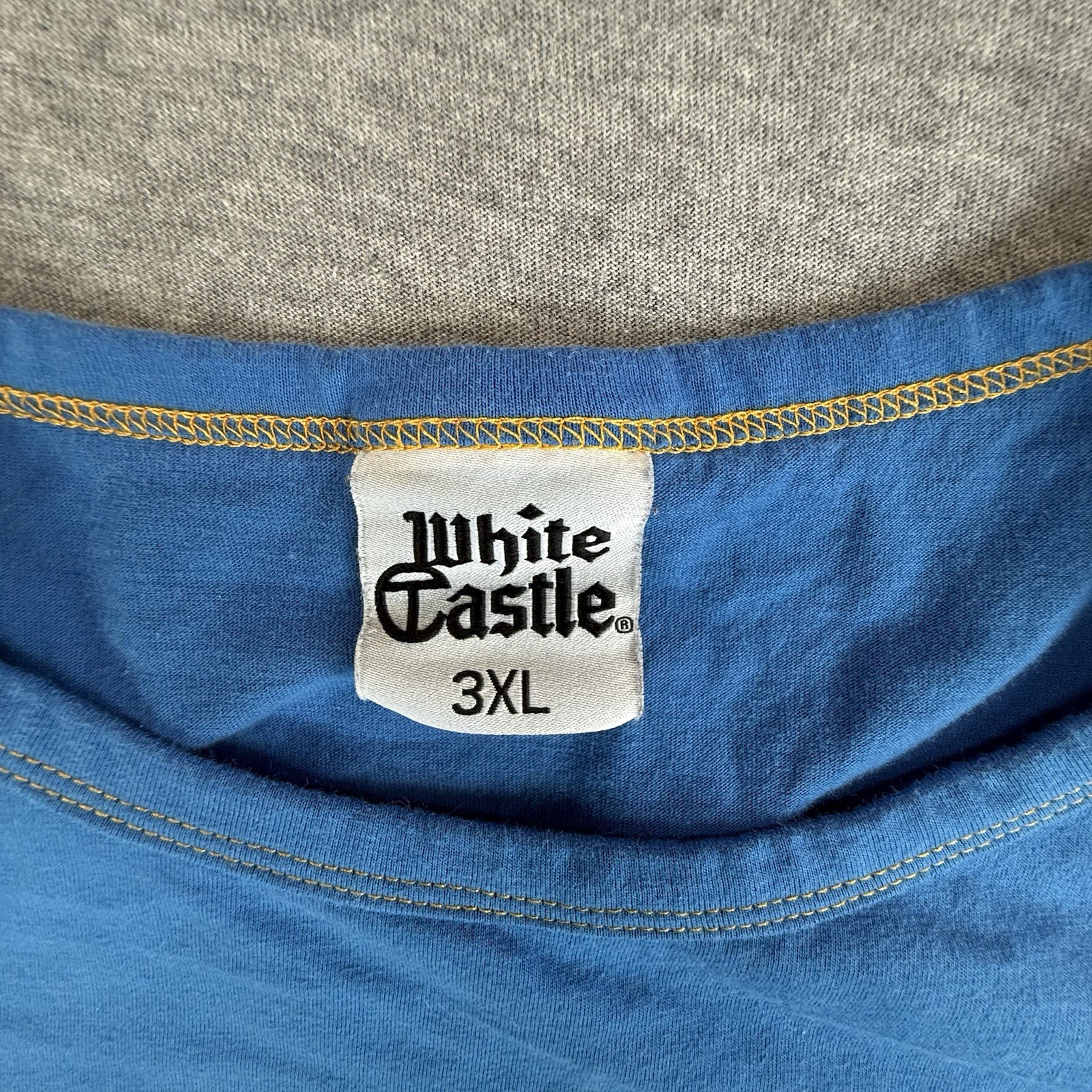 White Castle Hamburger est. 1921 Logo Men's Blue Sliders Crew T-Shirt Men's 3XL thumbnail 4