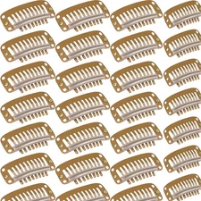 30 Pieces 32 mm 9-teeth Hair Extension Clips Hair Extension Wigs Snap Clips C...