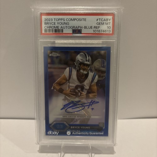 Bryce Young [Blue Refractor] #TCA-BY 2023 Topps Composite Chrome Autograph card