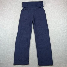 Ralph Lauren Lounge Terry Cloth Yoga Pants Blue Wide Leg Womens Small Coastal
