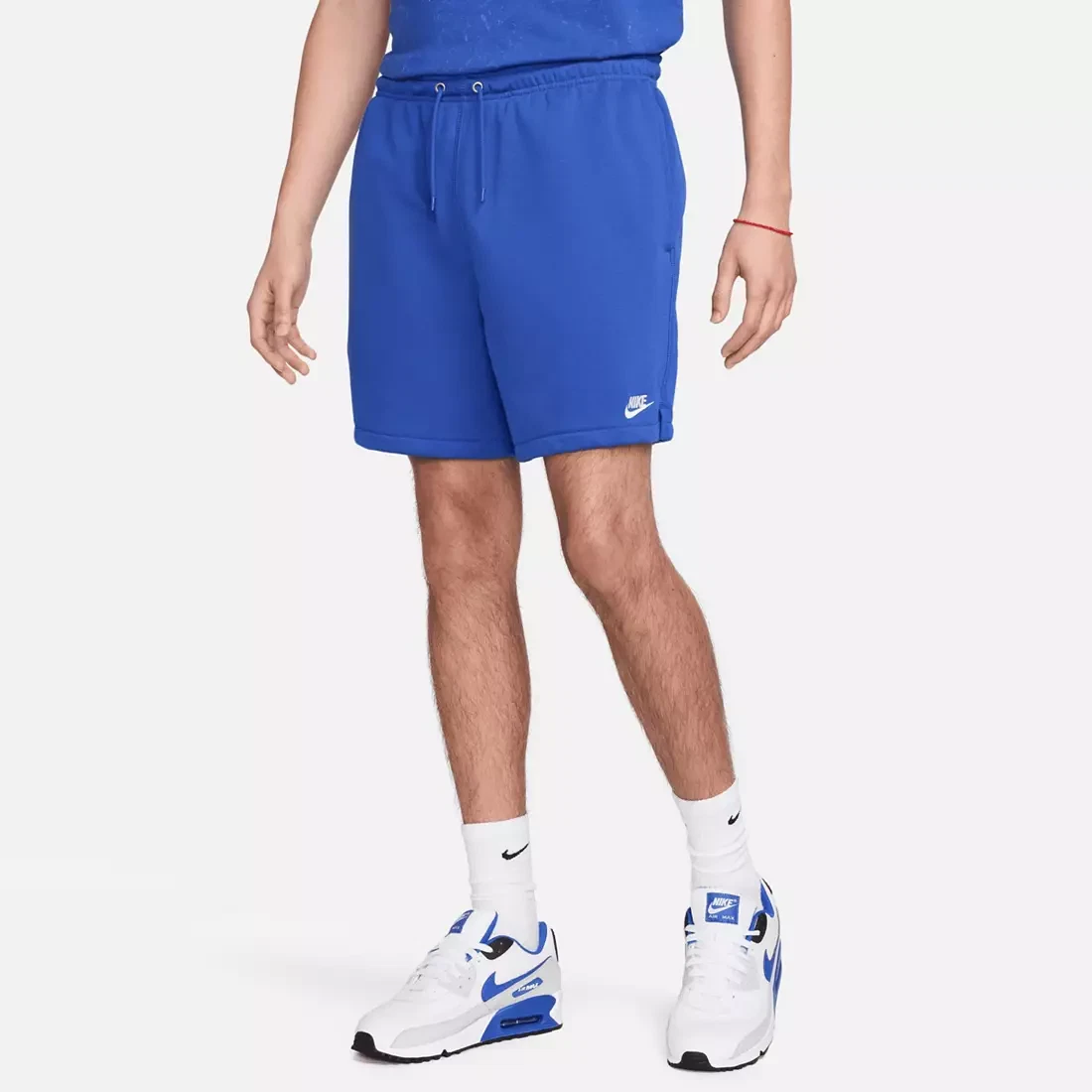 Nike Men's XL Club French Terry Flow Shorts Royal Blue Above Knee FN3520-480