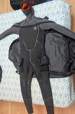 Apeks Thermiq Men's 8/7mm Semi-Dry Wetsuit ML w/Changing Mat Carry Bag