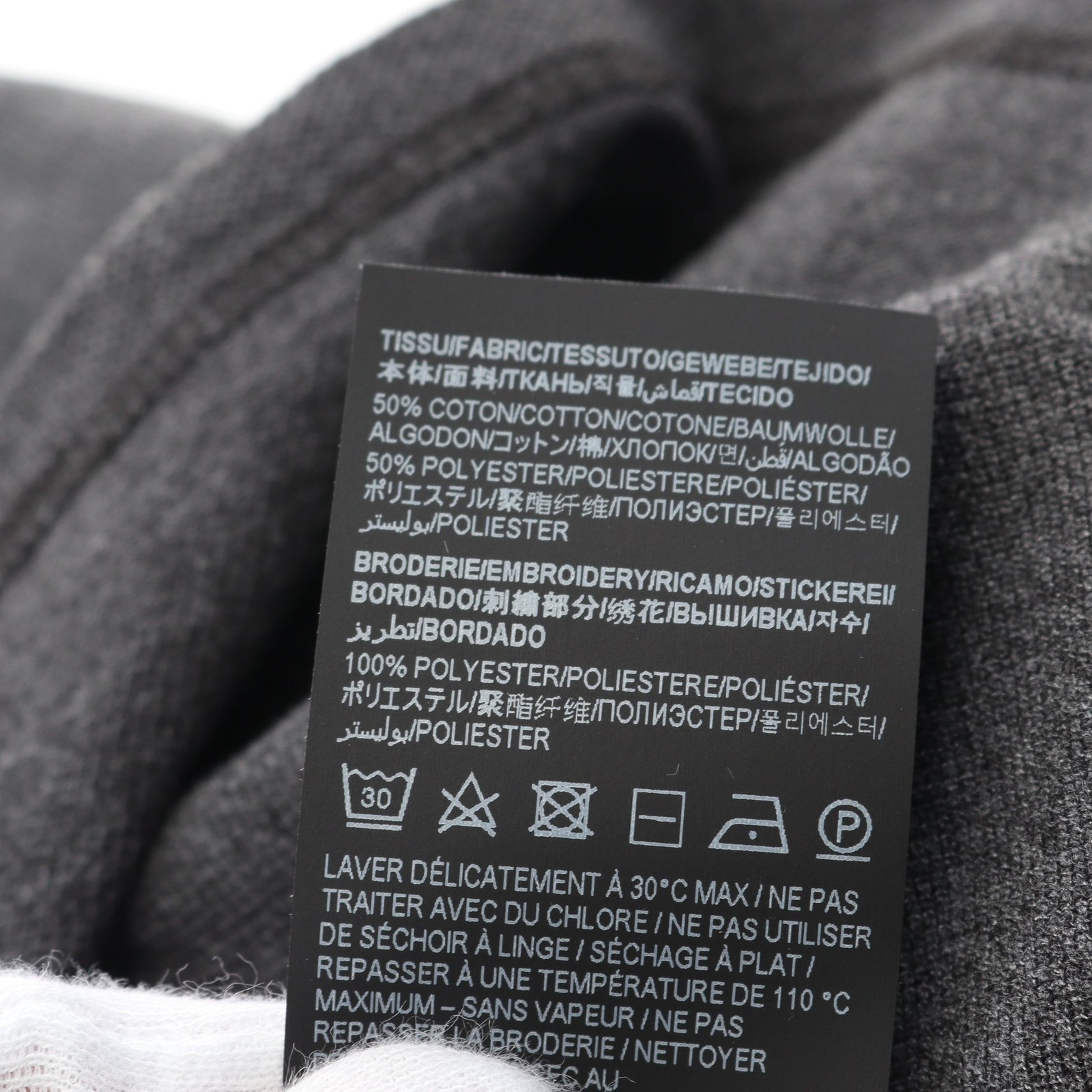 【Top】SAINT LAURENT PARIS Polo cotone grigio scuro Saint Laurent Paris