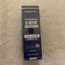 L Methyl Folate 15mg Plus Methyl B12 Cofactor Organic Berry Flavor By Triquetra