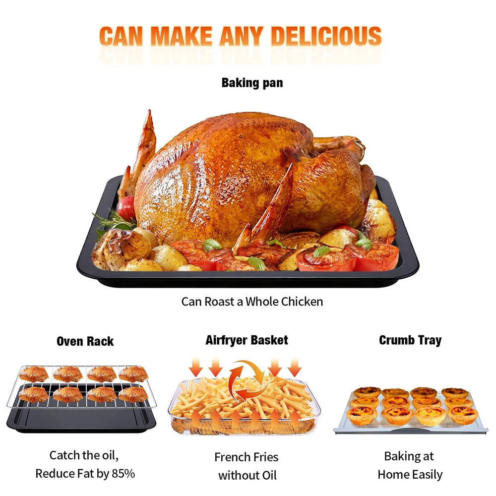 26QT Air Fryer Oven with Bake Roast Toast Pizza Functions 26QT Air Fryer Oven with Bake Roast Toast Pizza Functions