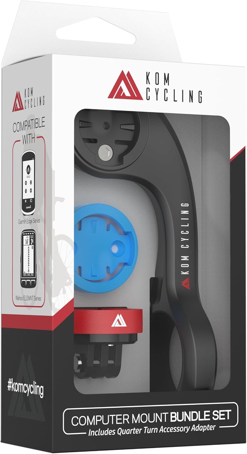 KOM Cycling CM06 Quick Release GoPro Computer Mount for Wahoo and Garmin Bike Co