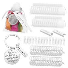 150 Pcs Employee Appreciation Gifts Bulk, Thank You Keychains with Drawstring