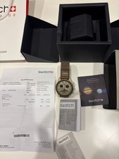 Omega x Swatch Mission to Saturn 42mm Cassa Beige in Bioceramic con Cinturino...