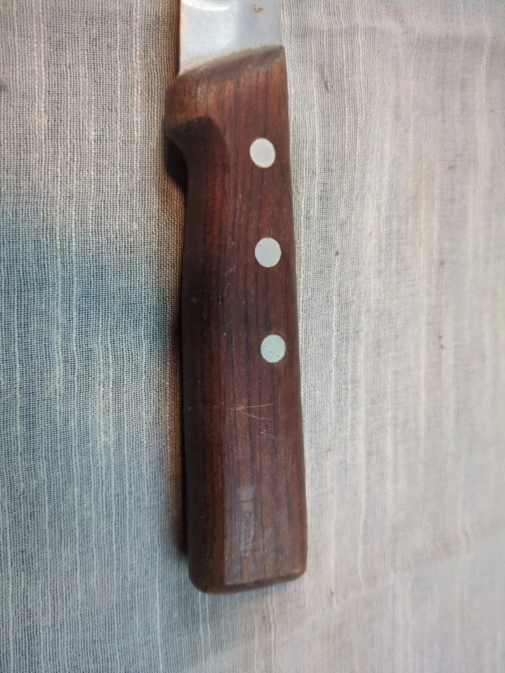 Cuchillo para rebanar de carnicero F. Dick Chef vintage hecho en Alemania hoja logotipo de flecha de 8" Foto 3 de 4