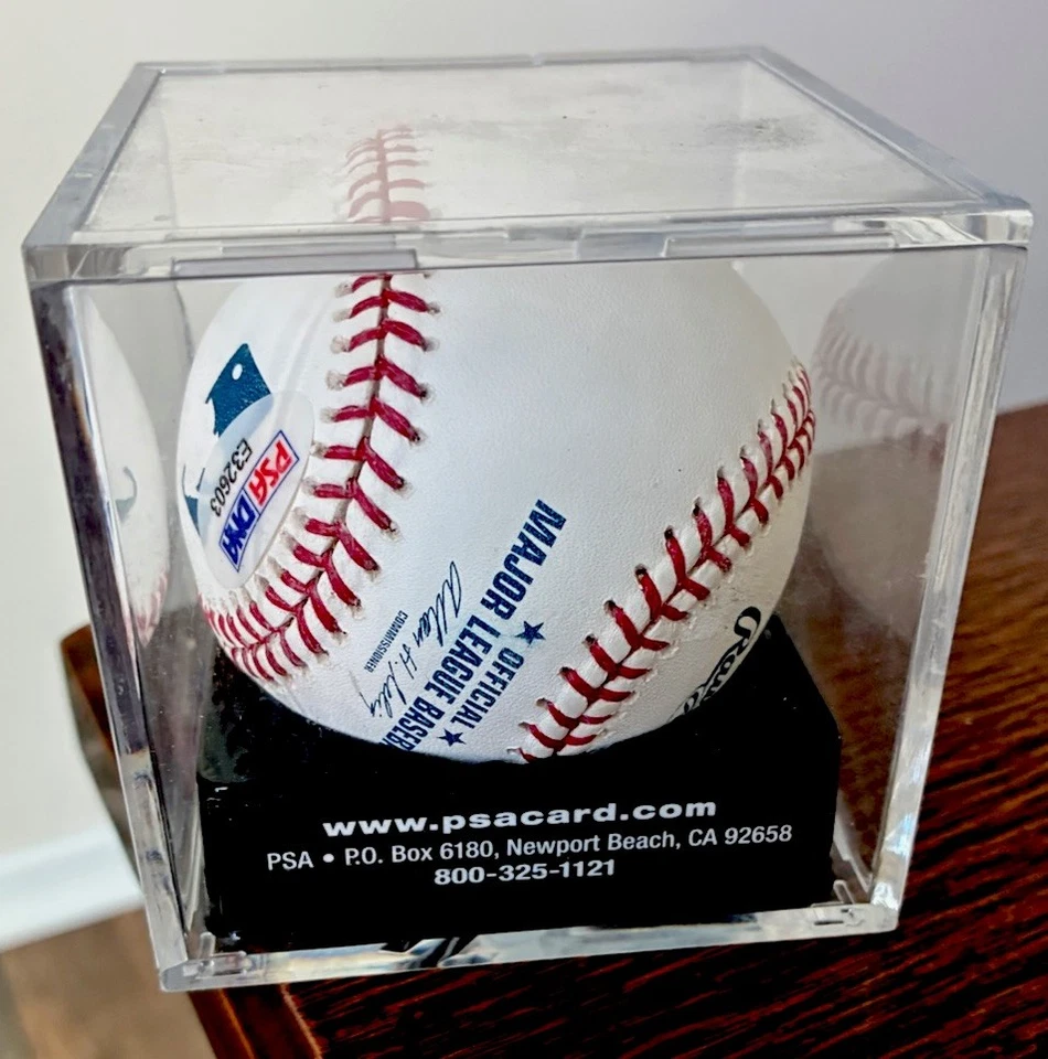 BOB FELLER Signed Auto Baseball PSA/DNA 9.5 HOF SWEET SPOT RARE HOF INSCRIPTION - Image 3 of 3