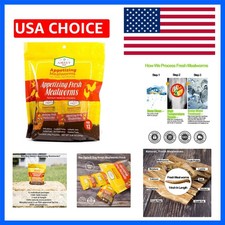 8.4 oz Fresh Mealworms - Quality, Perfect for Sugar Gliders  Hedgehogs
